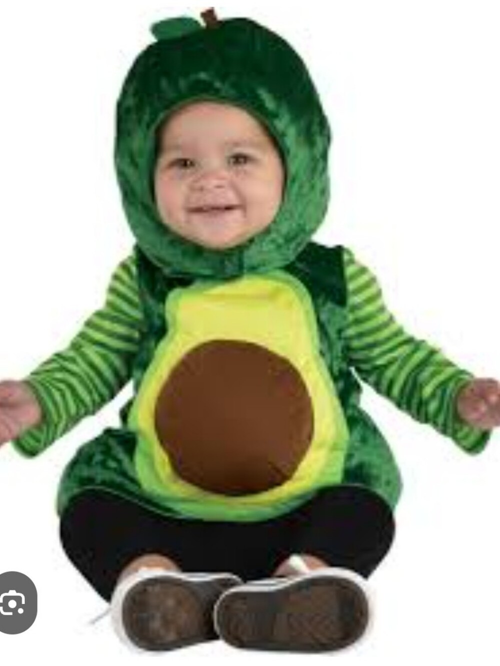 NWT avocado Green Plush Baby Avocado Costume with Brown Pit